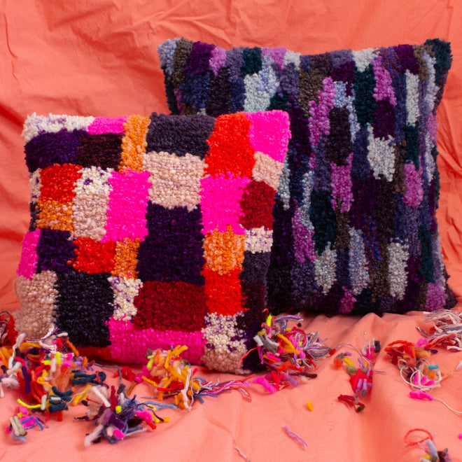hand-tufted pillows