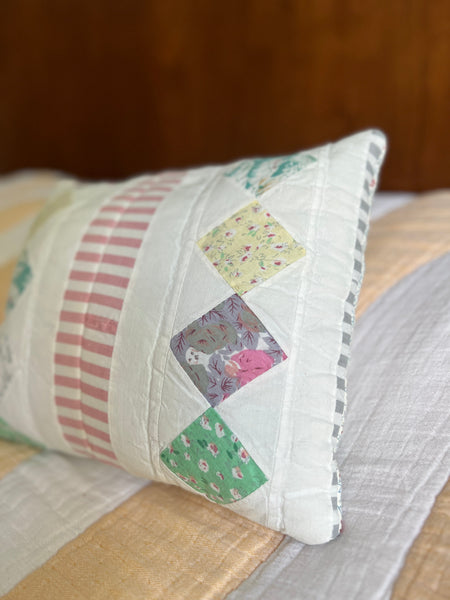 floral quilt pillow no. 4